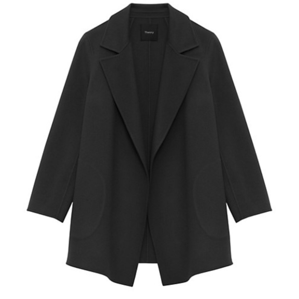 Theory black peacoat